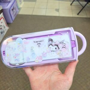 Brand New Japan Sanrio Kuromi Tableware Set Stainless Steel